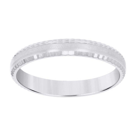 14Kt White Gold Band Ring 4mm-S7-S13