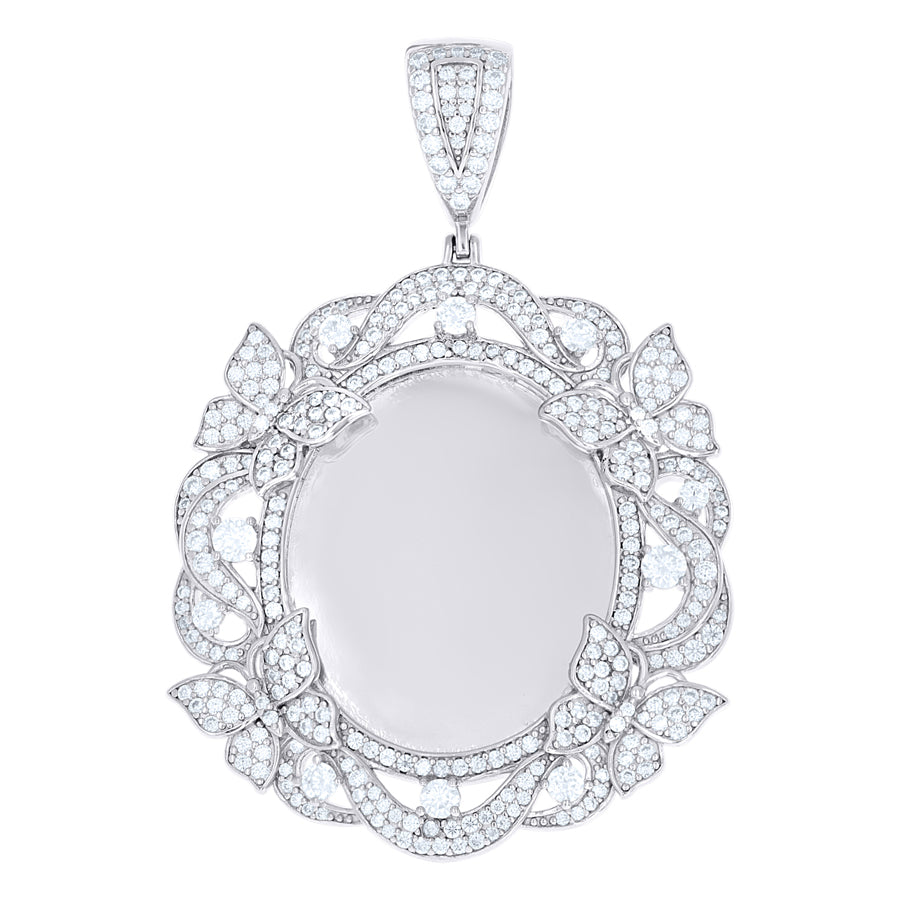 925 Sterling Silver Moissanite Pendant