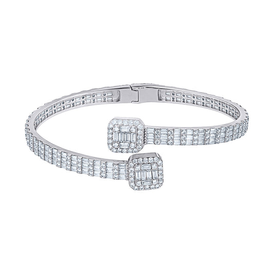 925 Sterling Silver Moissanite Bangle