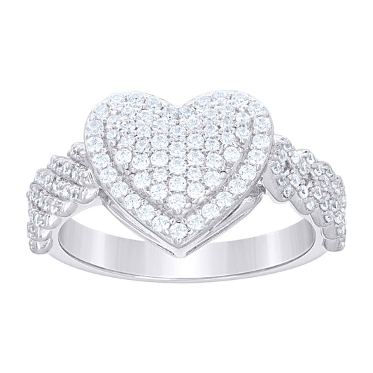 925 Sterling Silver Cz Ring S5-S9
