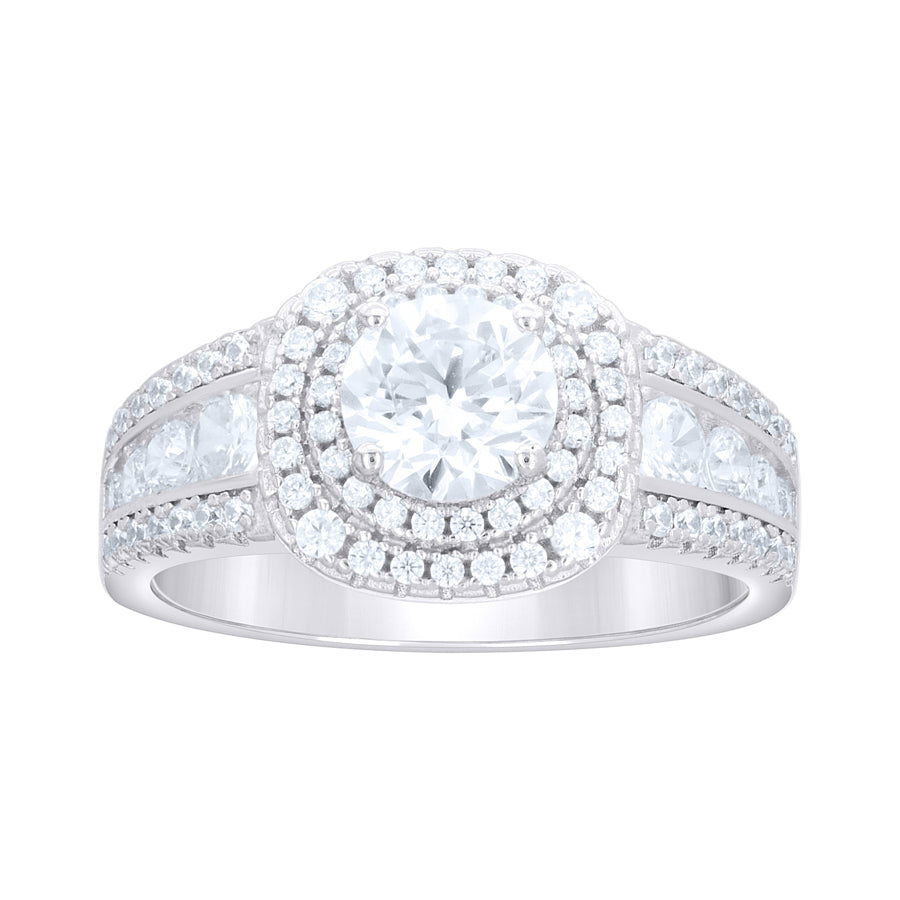 925 Sterling Silver Cz Ring S6-S10