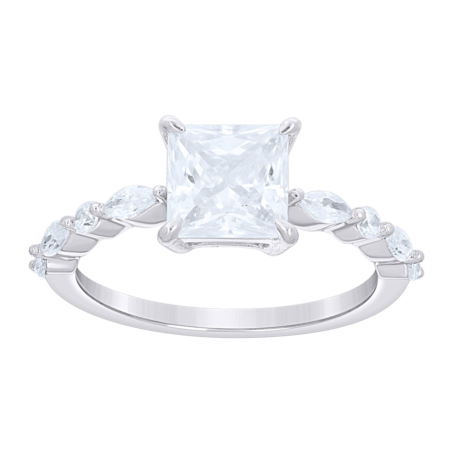 925 Sterling Silver Cz Ring S5-S9