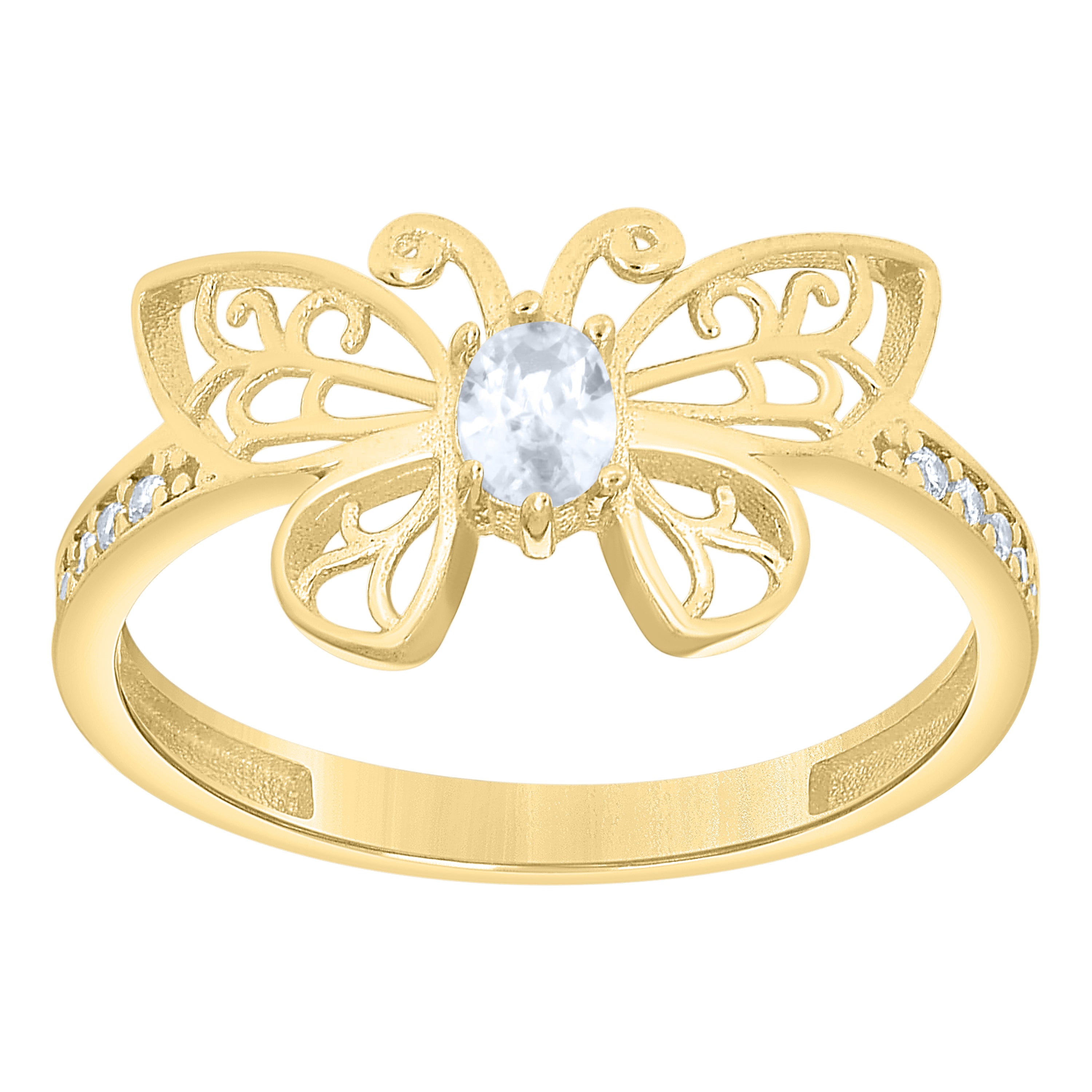 14Kt Gold Cz Ring