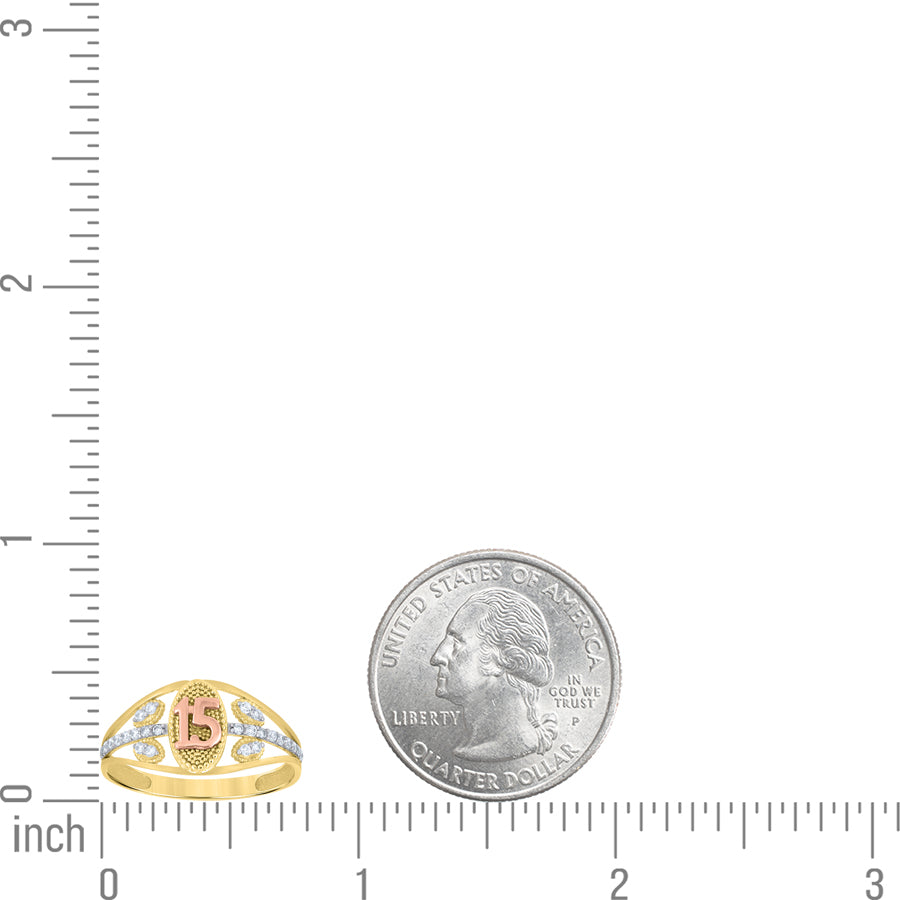 10Kt Gold Cz Ring