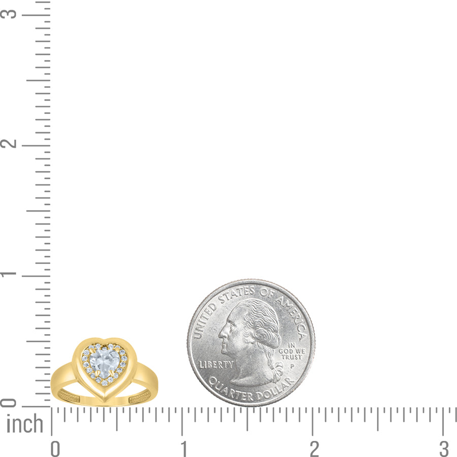 10Kt Gold Cz Ring