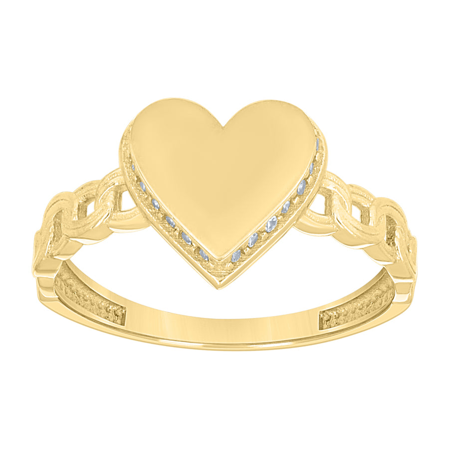 10Kt Gold Cz Ring