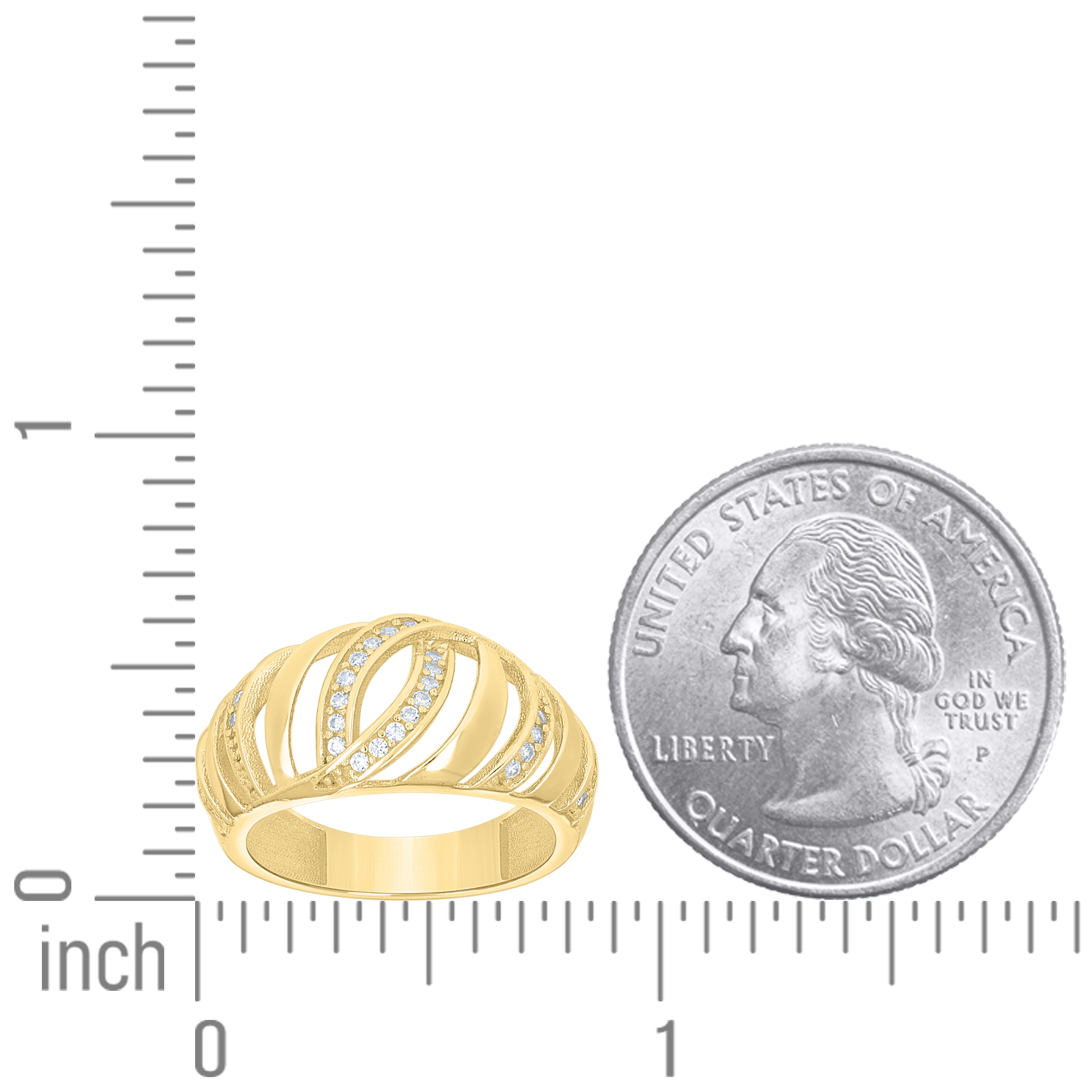 10Kt Gold Cz Ring
