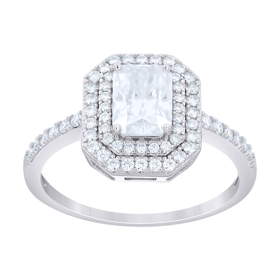 925 Sterling Silver Moissanite Ring S6-S11