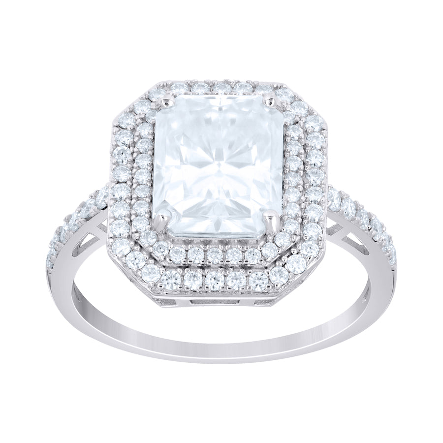 925 Sterling Silver Moissanite Ring S6-S11