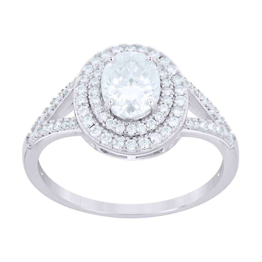 925 Sterling Silver Moissanite Ring S6-S11