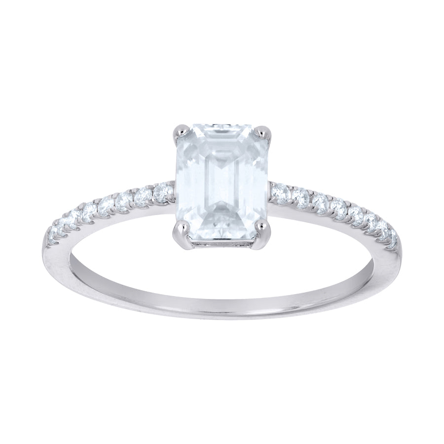 925 Sterling Silver Moissanite Ring S6-S11