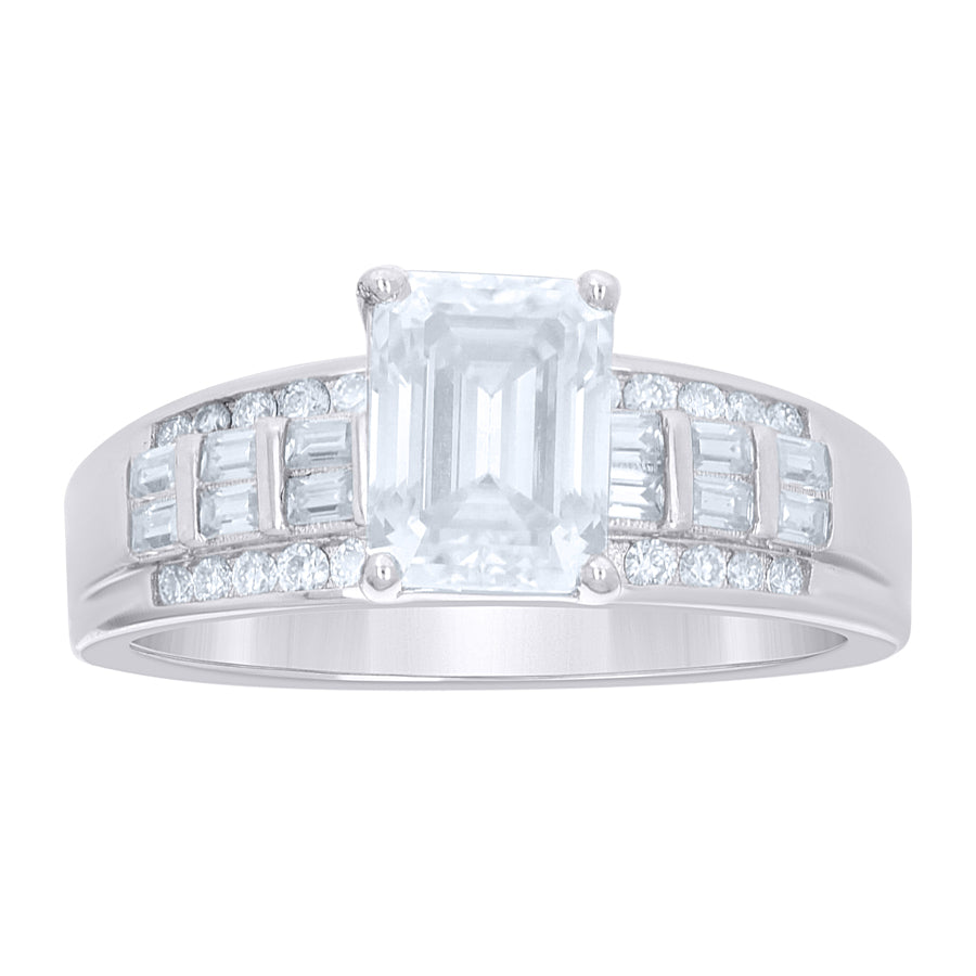 925 Sterling Silver Moissanite Ring