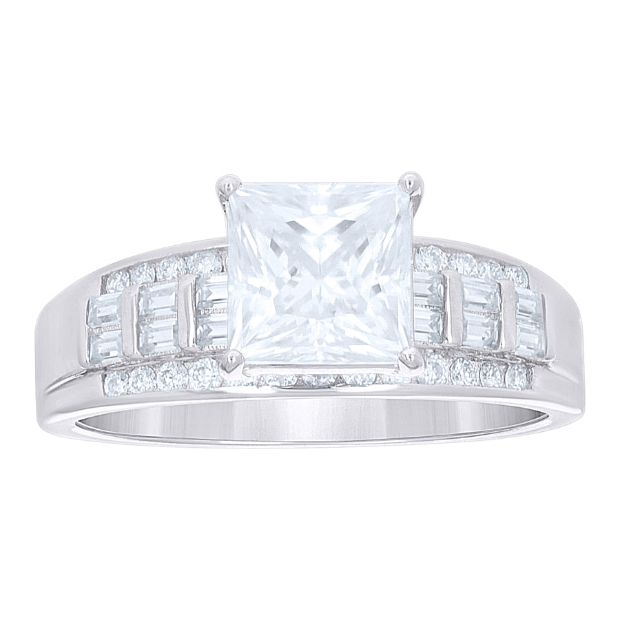 925 Sterling Silver Moissanite Ring