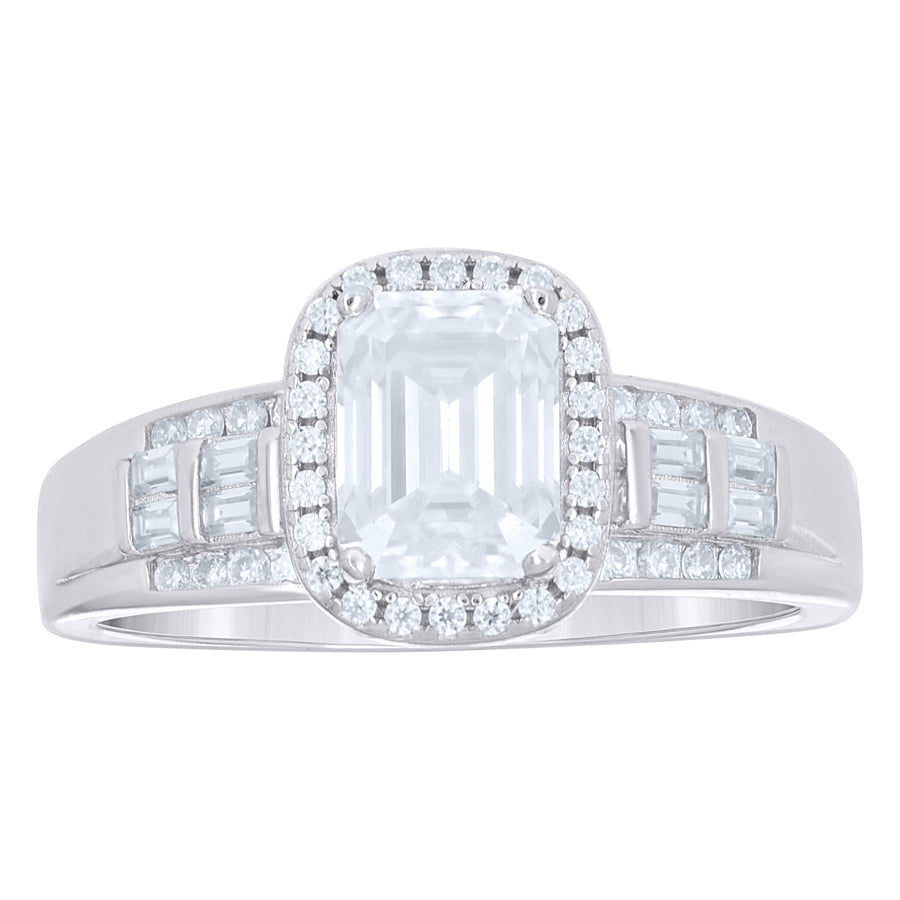 925 Sterling Silver Moissanite Ring