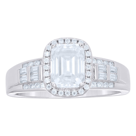 925 Sterling Silver Moissanite Ring