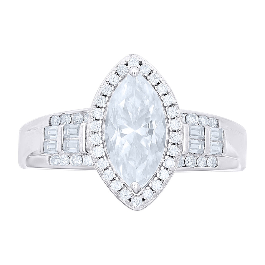 925 Sterling Silver Moissanite Ring