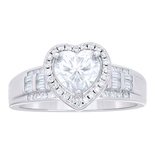 925 Sterling Silver Moissanite Ring