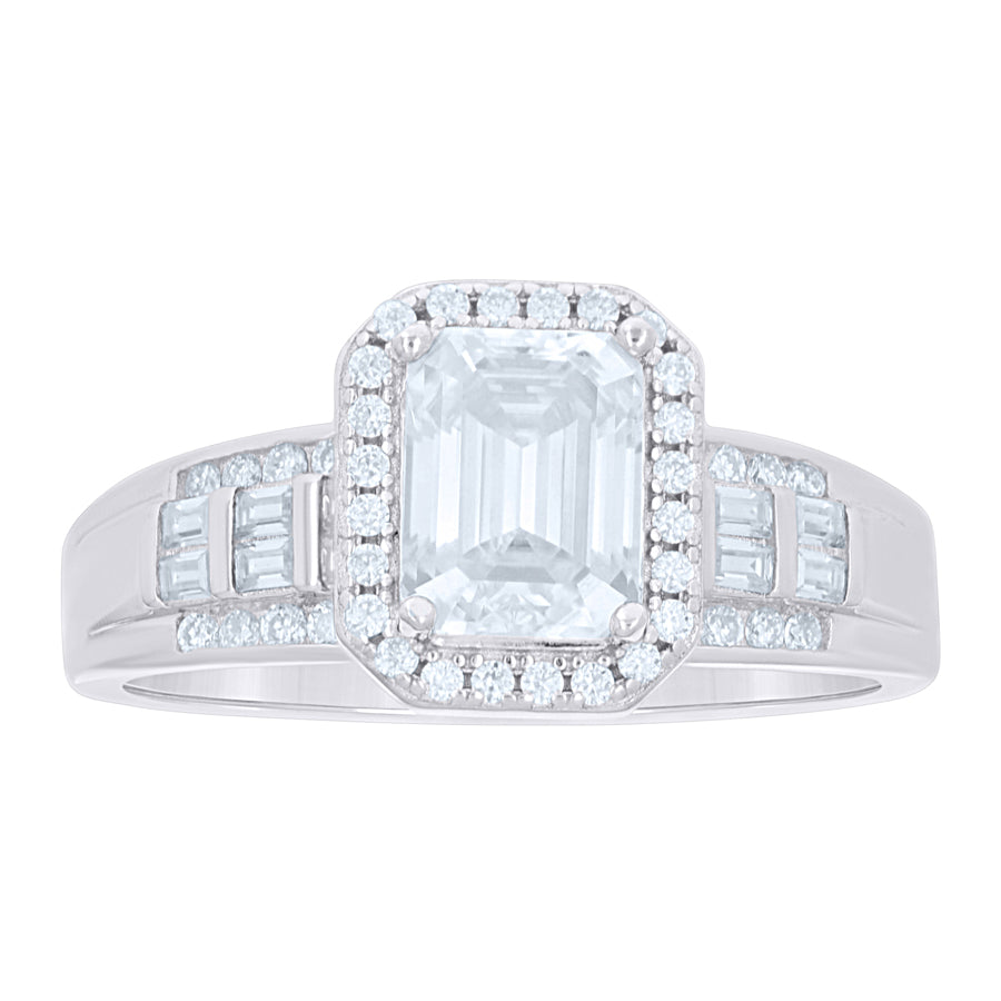 925 Sterling Silver Moissanite Ring