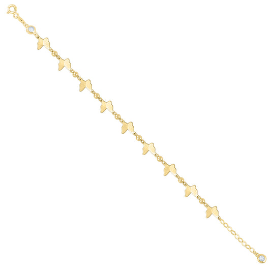 10Kt Gold Turkish Bracelet 8" (7"+1")