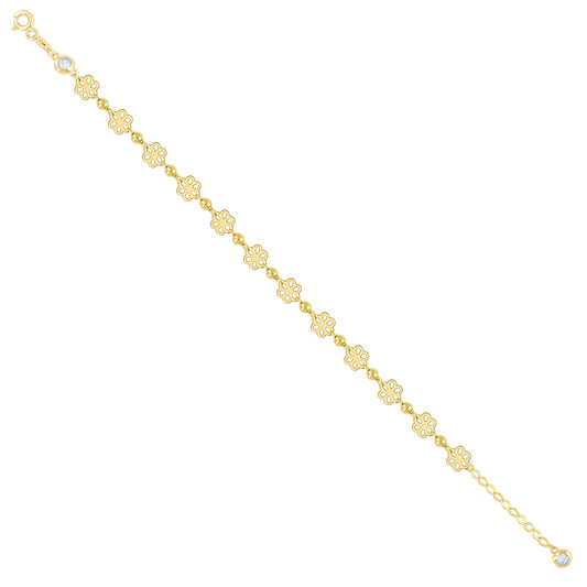 10Kt Gold Turkish Bracelet 8" (7"+1")