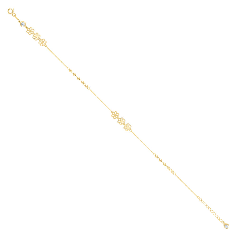 10Kt Gold Turkish Anklet 10" (9"+1")