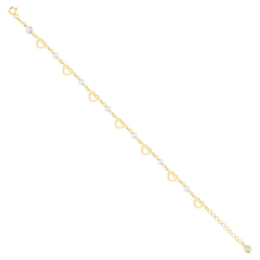 10Kt Gold Turkish Bracelet 8" (7"+1")