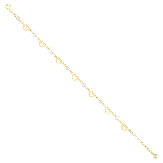 10Kt Gold Turkish Bracelet 8" (7"+1")