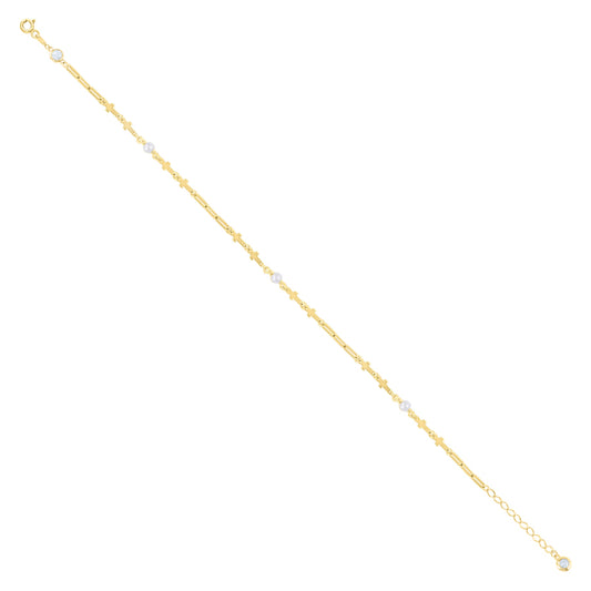 10Kt Gold Turkish Anklet 10" (9"+1")