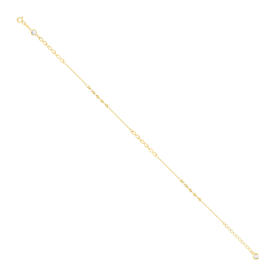 10Kt Gold Turkish Anklet 10" (9"+1")