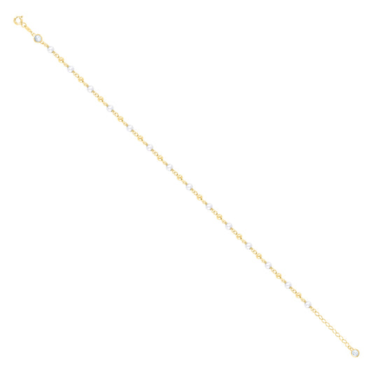 10Kt Gold Turkish Anklet 10" (9"+1")