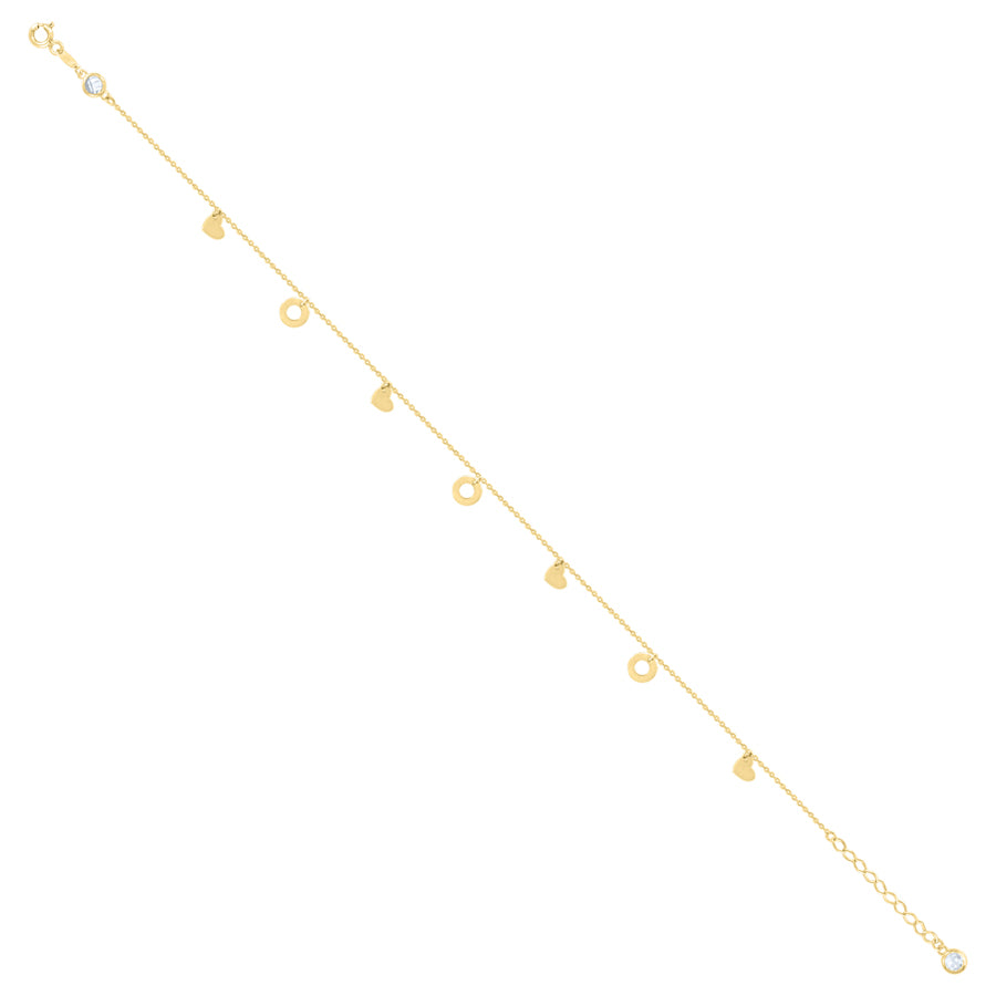 10Kt Gold Turkish Anklet 10" (9"+1")