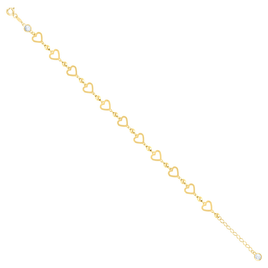 10Kt Gold Turkish Bracelet 8" (7"+1")