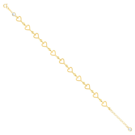 10Kt Gold Turkish Bracelet 8" (7"+1")