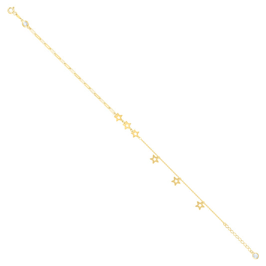 10Kt Gold Turkish Anklet 10" (9"+1")