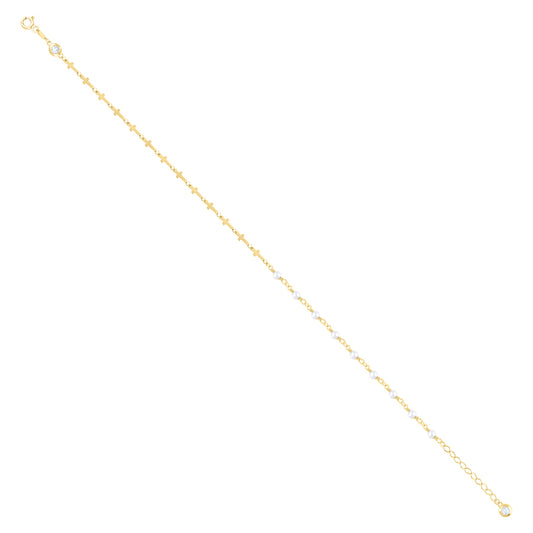 10Kt Gold Turkish Anklet 10" (9"+1")