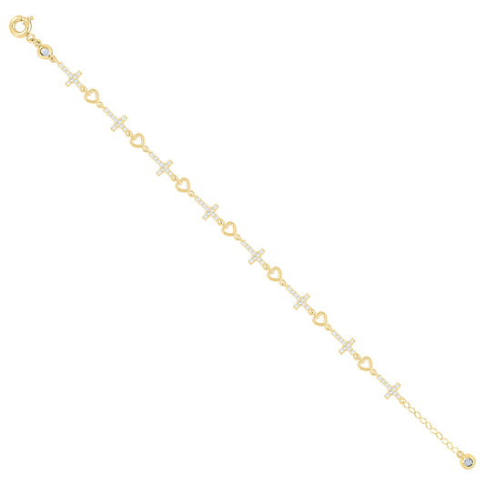 10Kt Gold Turkish Bracelet 8" (7"+1")
