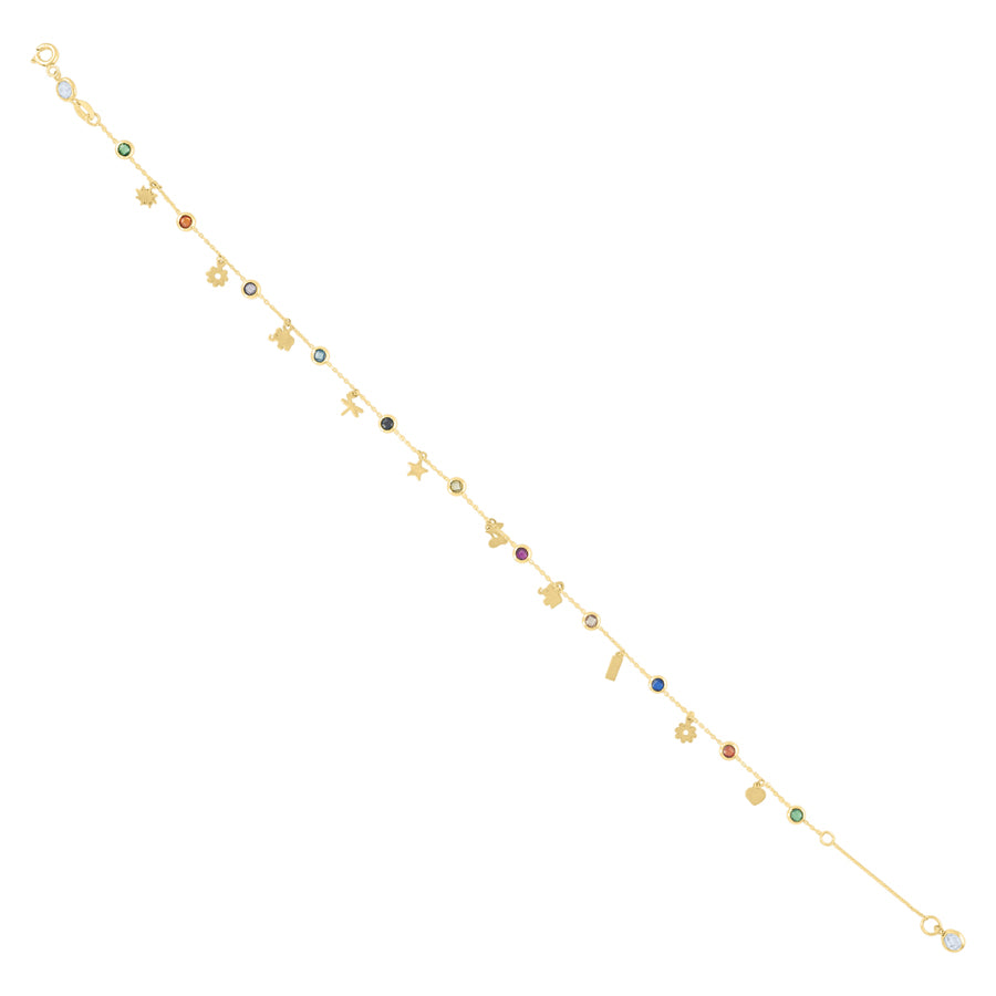 10Kt Gold Turkish Anklet 10" (9"+1")