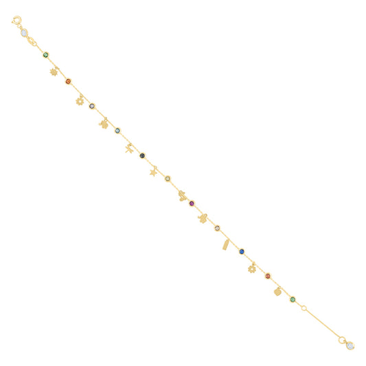 10Kt Gold Turkish Anklet 10" (9"+1")