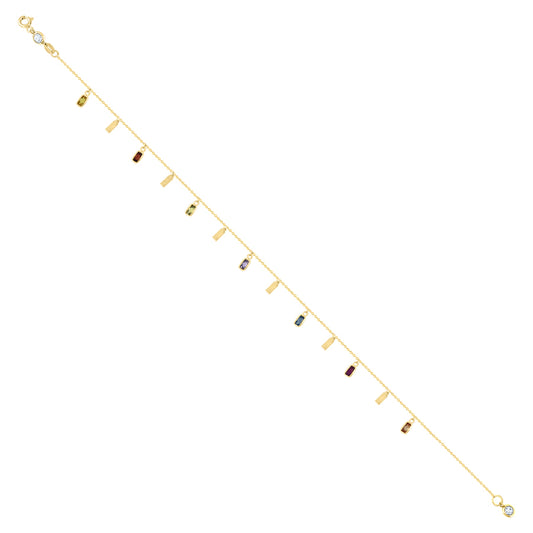 10Kt Gold Turkish Anklet 10" (9"+1")