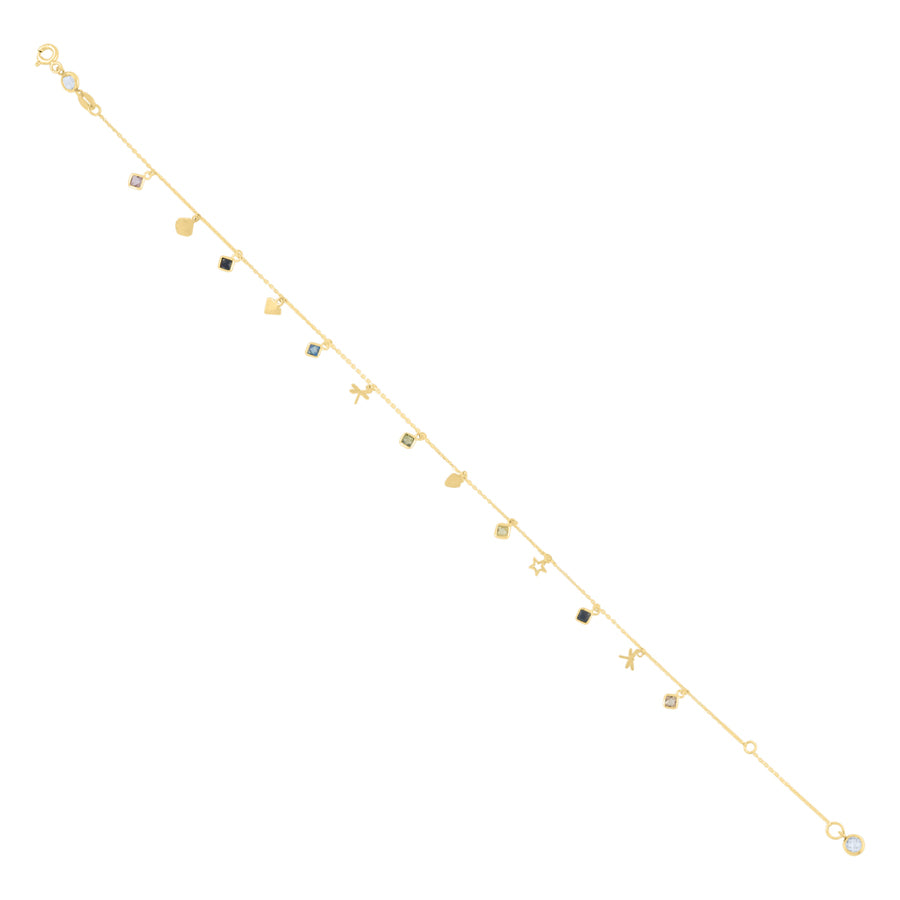10Kt Gold Turkish Anklet 10" (9"+1")