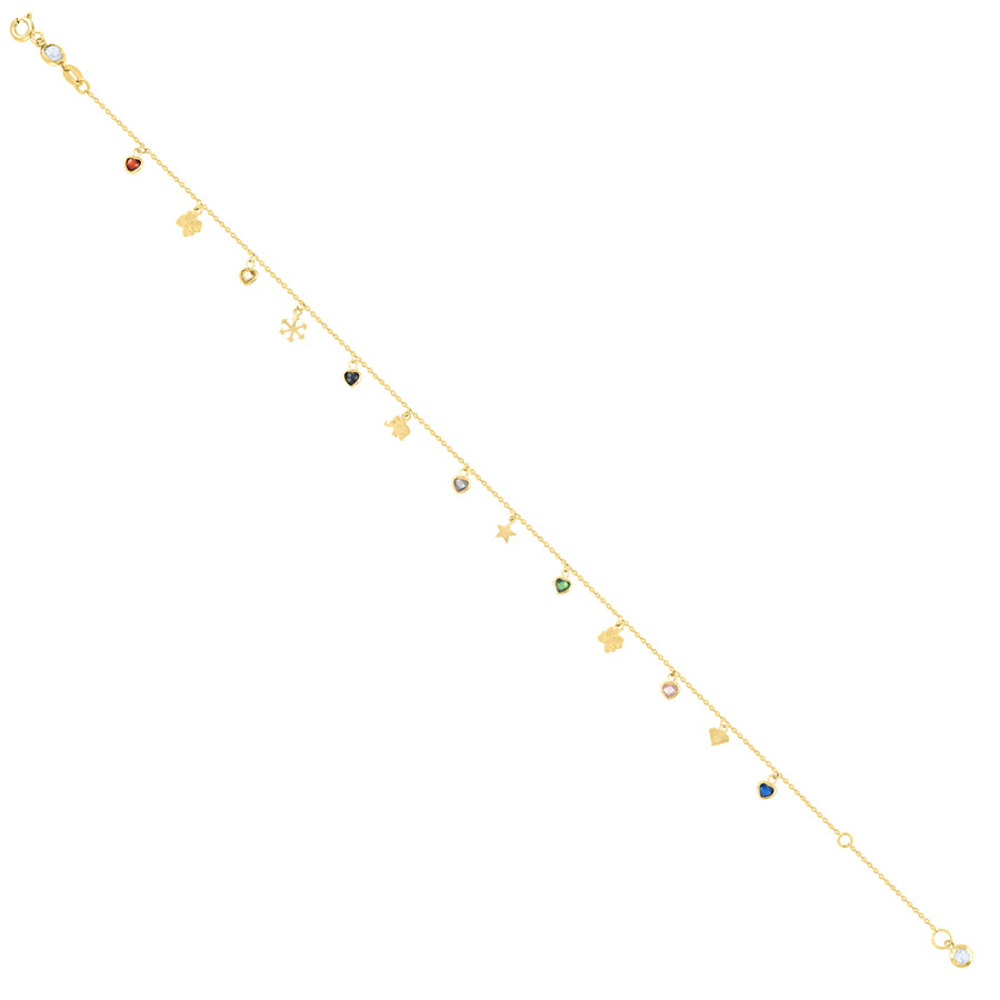 10Kt Gold Turkish Anklet 10" (9"+1")