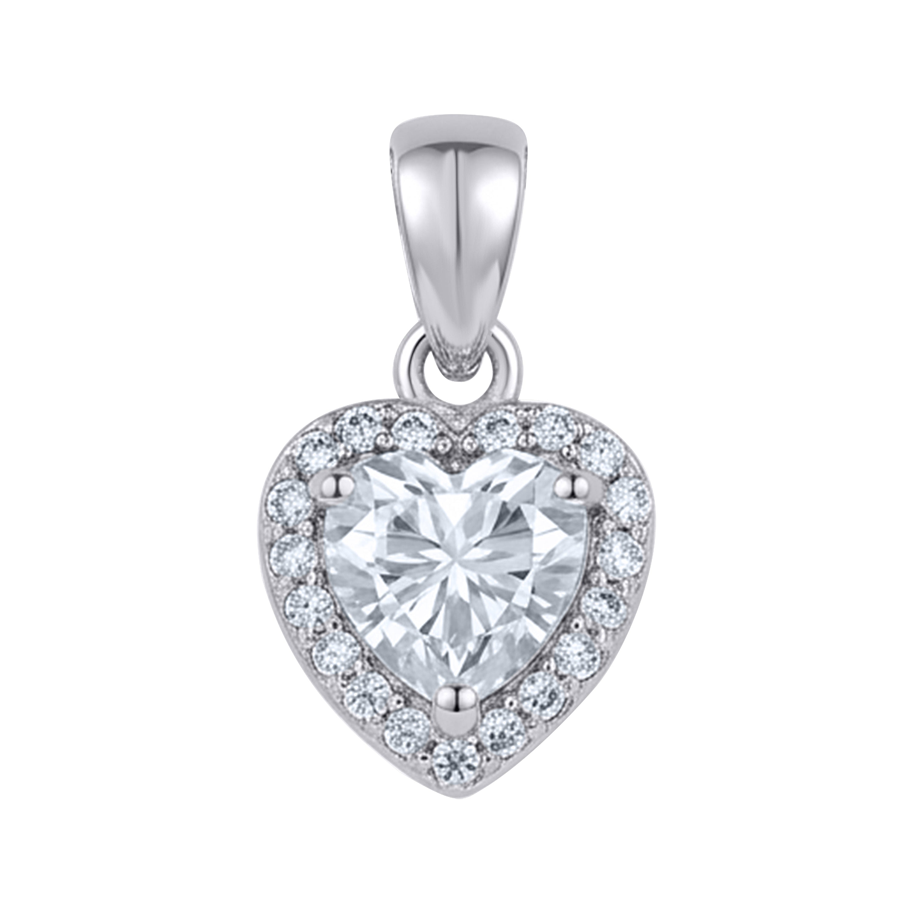 925 Sterling Silver Moissanite Pendant