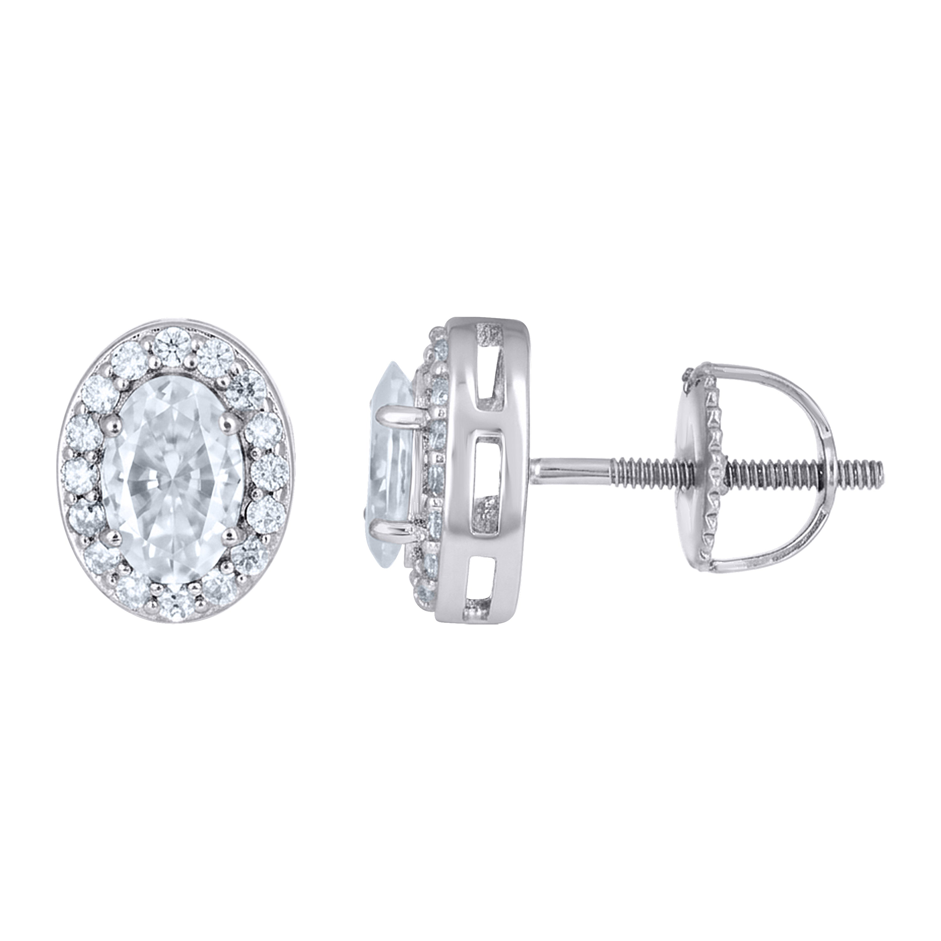 925 Sterling Silver Moissanite Earrings