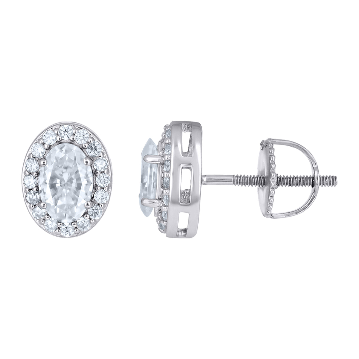 925 Sterling Silver Moissanite Earrings