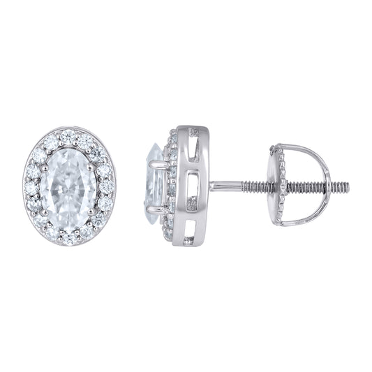 925 Sterling Silver Moissanite Earrings