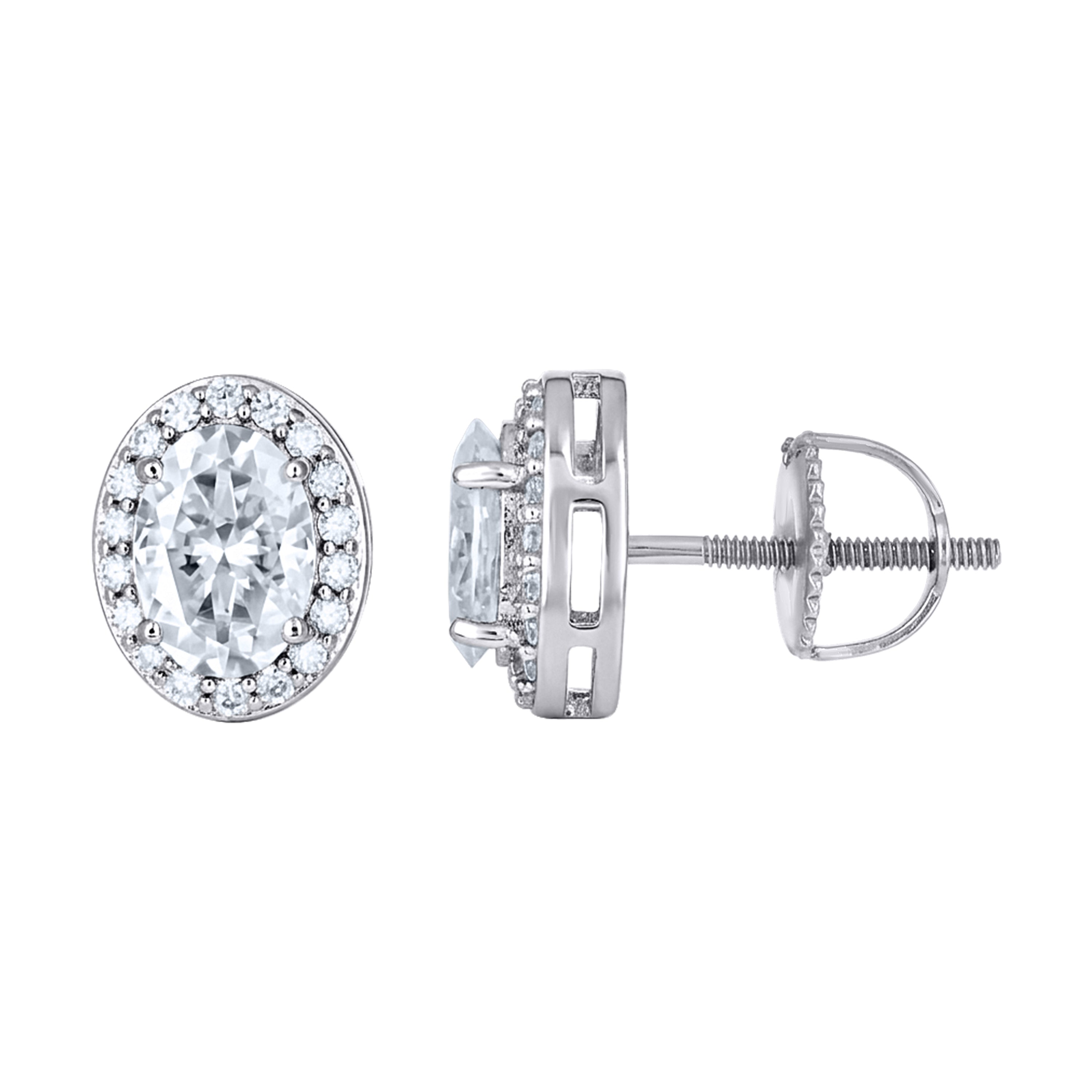 925 Sterling Silver Moissanite Earrings