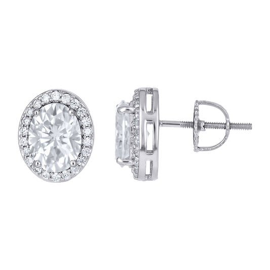 925 Sterling Silver Moissanite Earrings