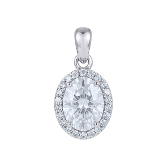 925 Sterling Silver Moissanite Pendant