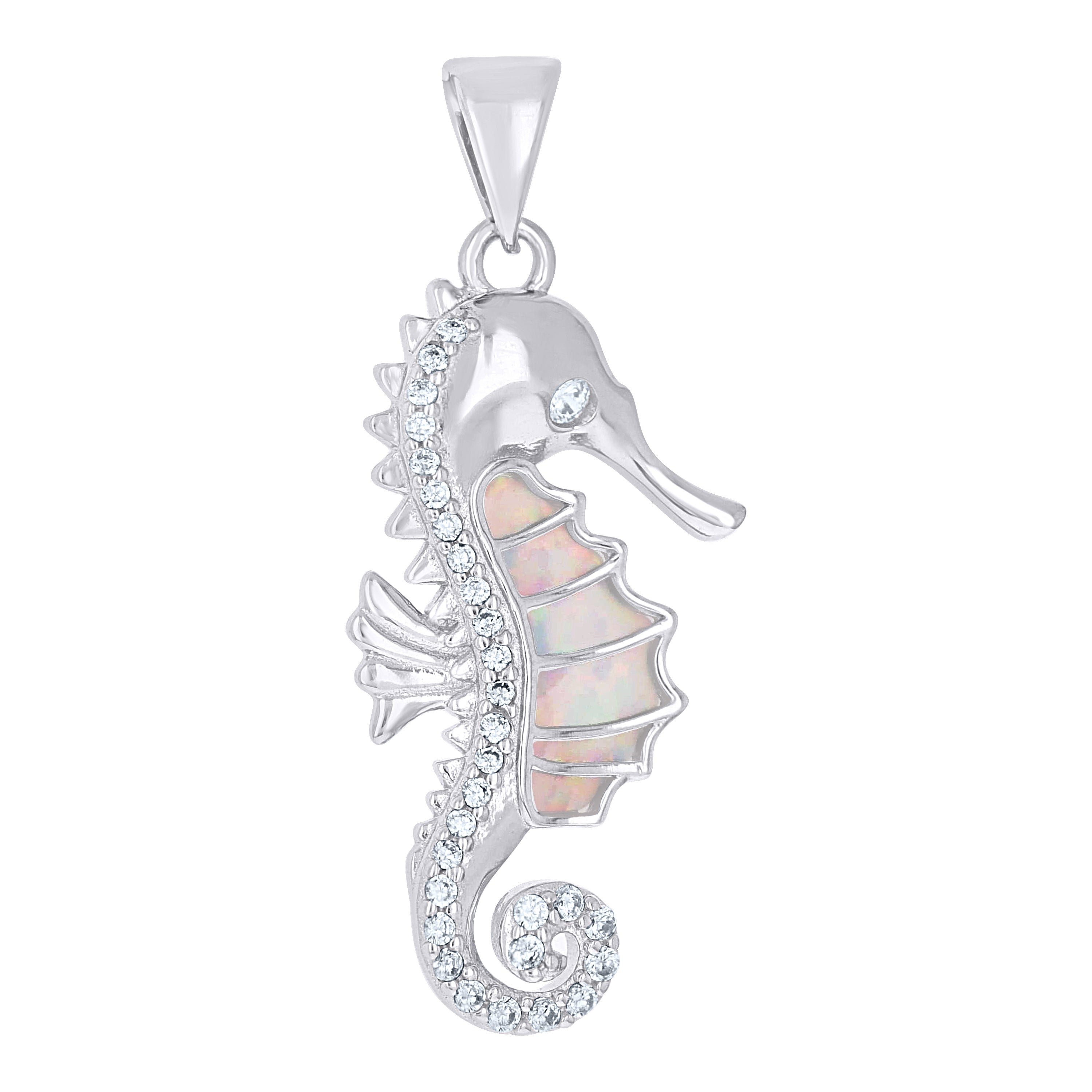 925 Sterling Silver Opal Pendant