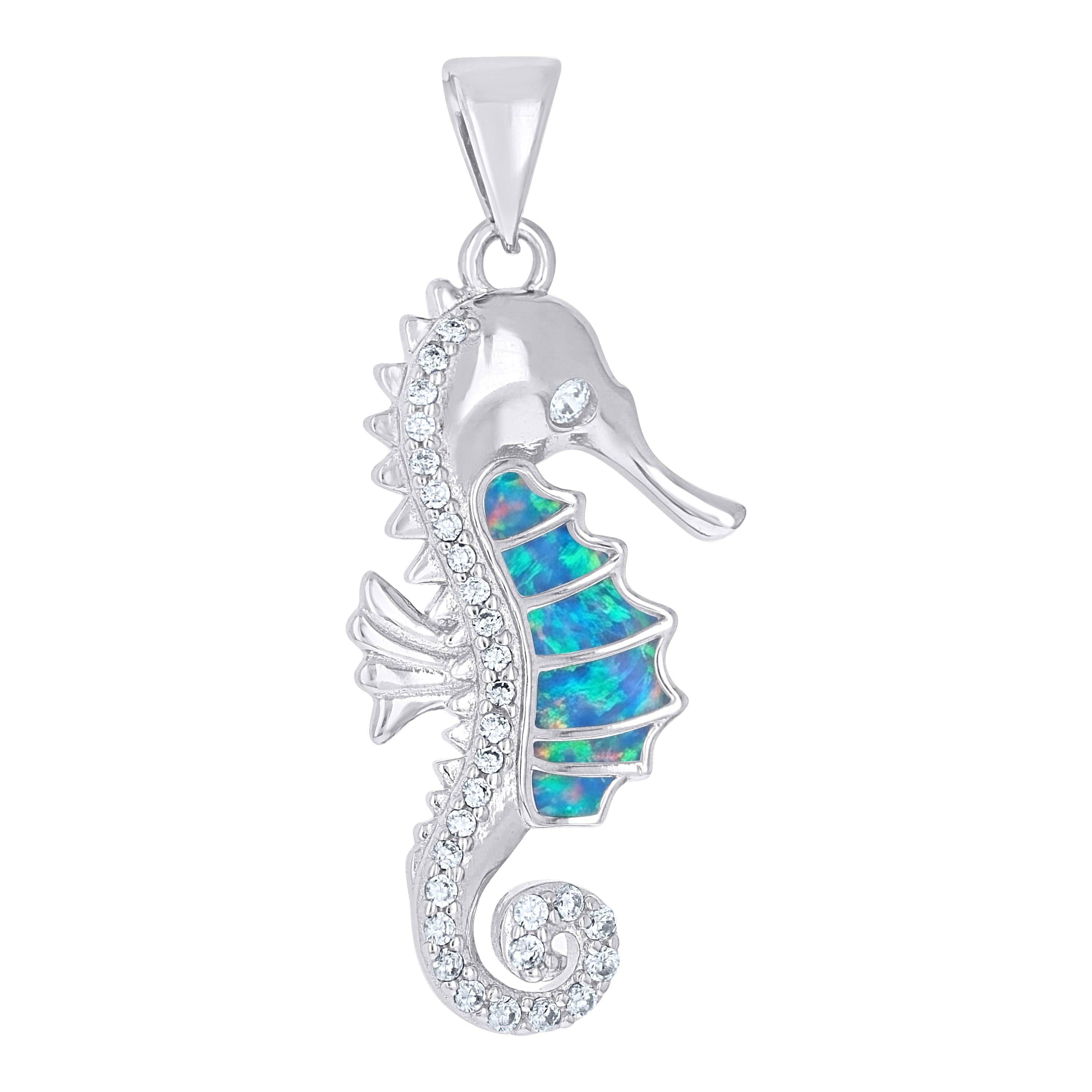 925 Sterling Silver Opal Pendant